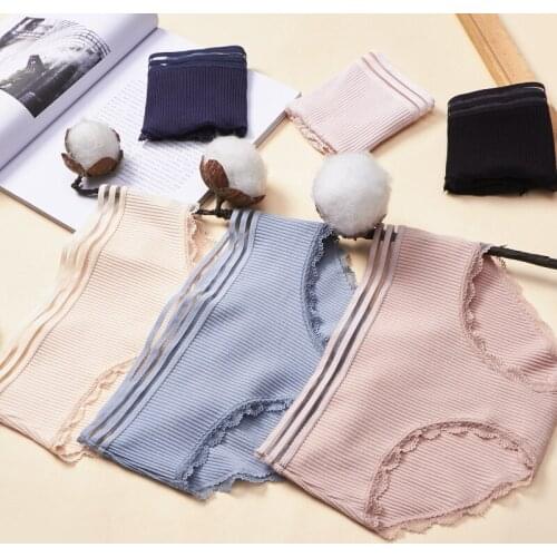 New Cotton Panty Solid Womens Panties Comfort Underwear Skin-friendly Briefs For Women Sexy Mid-Rise Panty Intimates