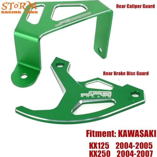Motorcycle Rear Caliper Guard Rear Brake Disc Guard Protector Cover For KAWASAKI KX125 KX 125 2004-2005 KX250 250 2004-2007