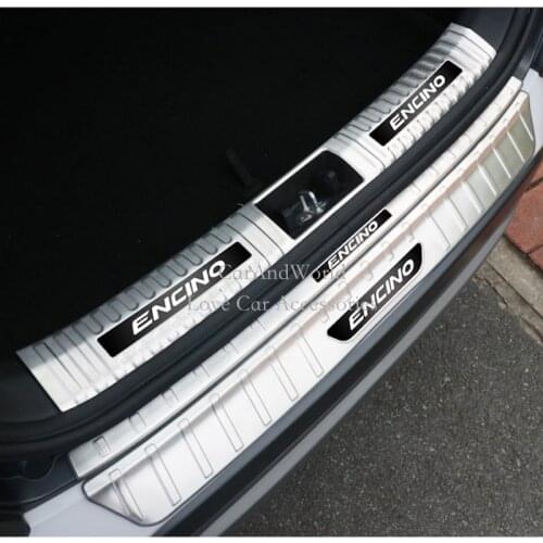 Tailgate Rear Trunk Door Sill Bumper Plate Exterior Protector Cover Trim For Hyundai Kona Kauai Encino 2017 2018 Car Accessory