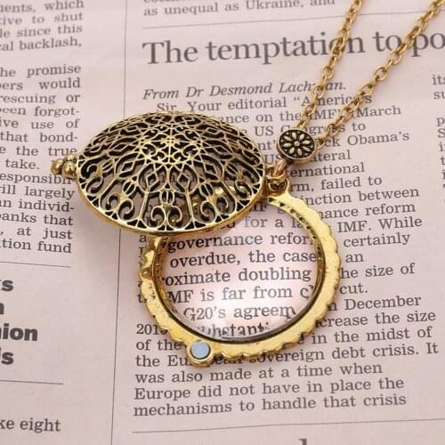Ladies Necklace With Dreamcatcher Pendant, Personality Hollow Loupe Clavicle Chain Sweater Chain For Doctors, Collectors
