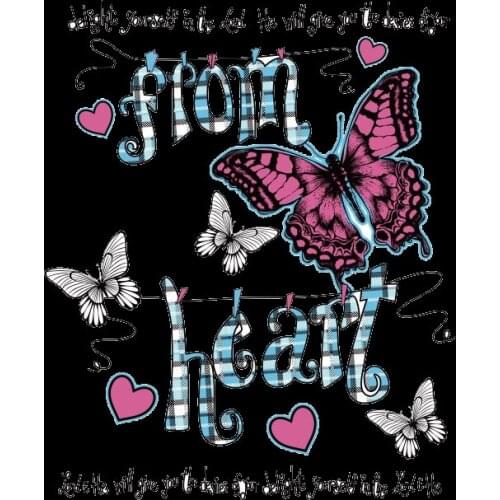 2021 Cartoon letter Animal Beautiful Butterfly Patches For Clothes DIY Iron on Patch Heat Transfer Stickers Washable Appliques