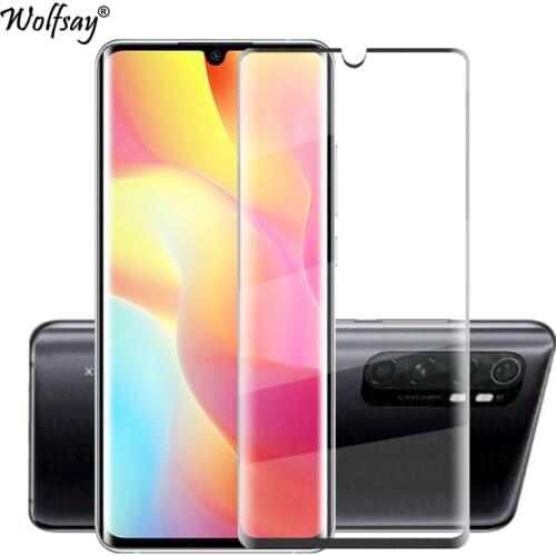 3D Curved Screen Protector For Xiaomi Mi Note 10 Lite Tempered Glass Full Glued Glass For Xiaomi Mi Note 10 Lite Full Cover Film