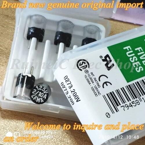 5PCS 0273.200V Free Shipping For All Cylindrical 200MA 125V 2/10A LFMX TR3 6.35MMX8.89MM One-Time Fusing DIP Plastic Fuse