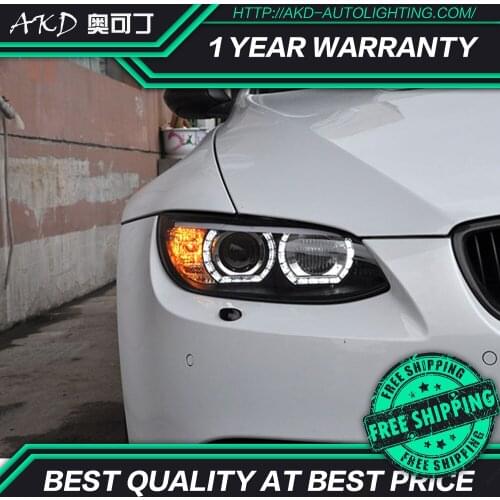 AKD Car Styling for BMW E92 Headlights 2006-2012 E93 Headlight 330i 335i DRL Hid Head Lamp Angel Eye Bi Xenon Beam Accessories