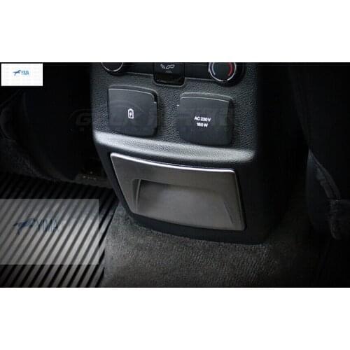 Yimaautotrims Auto Accessory ABS Rear Armrest Box Side Decoration Molding Garnish 1 Pcs Fit For Ford Explorer 2016 2017