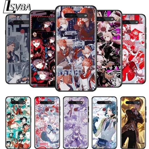 Anime Genshin darbe For LG G8 V30 V35 V40 V50 V60 Q60 K40S K50S K41S K51S K61 K71 K22 K31 K42 K92 ThinQ Black Soft Phone Case