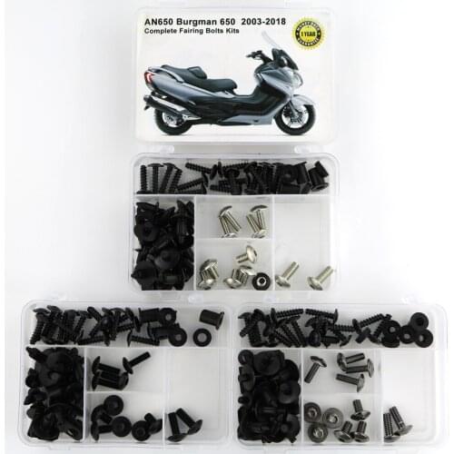 Fit For Suzuki AN650 Burgman 650 2003-2018 Motorcycle Complete Cowling Full Fairing Bolts Kit Clips Speed Nuts Fastener