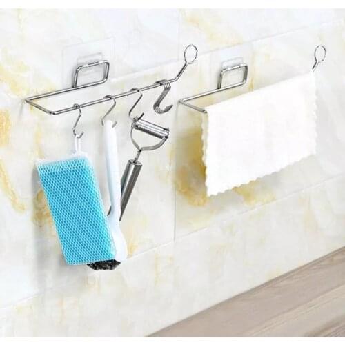 Toilet Paper Holder Stainless Steel Bathroom Suction Hanger Tissue Rack Kitchen Towel Hanging Rack CLH@8