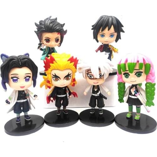 6pcs/set New Anime Demon Slayer Figure Kimetsu No Yaiba Action Figures Model Kamado Tanjirou Collection Figurine Toy Gift 10CM