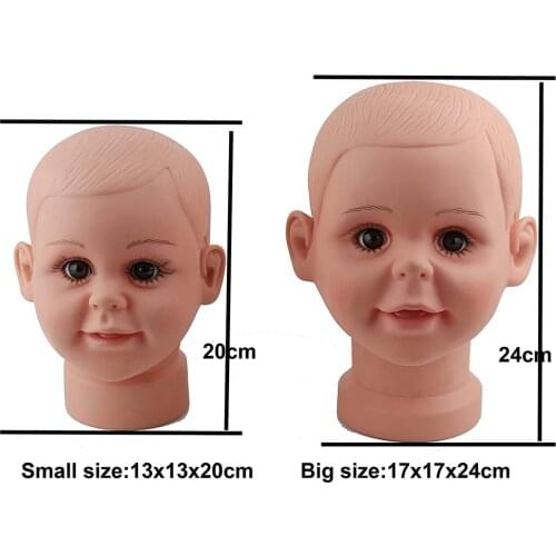Eseewigs Baby Boy Children Mannequin Manikin Head for Wig Hats Display Show Stand Model Mannequins Big and Small