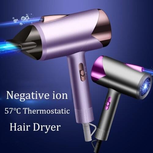 220V Professional Hair Dryer For Home Salon Electric Mute Air Hair Dryer Blue-ray Negative Ion Air Collecting Hair Blow Dryer