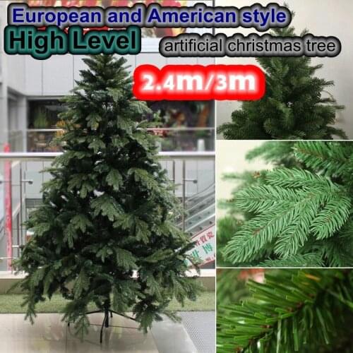 US-Euro Style 2.4m/3m High Grade Artificial Christmas Tree Christmas Holiday Commodities Christmas necessities Fake Pinetree
