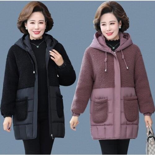 Korean style 2020 Winter Hooded Jacket Women Down cotton Loose Warm Outwear Coat Patchwork Plus size Female Casual Parkas4XL