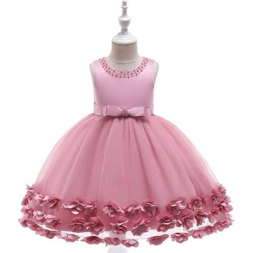 Girls lace dress toddlers sleeveless stud party dress ballerina dress show dress princess dress for girls ages 4 to 12