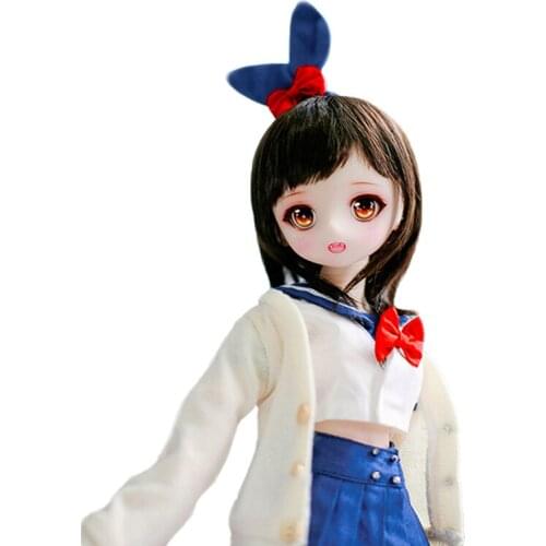 Doll 1/4 girl Airi free eyes toy hot sale fashion dolls full set including clothes wig shoes
