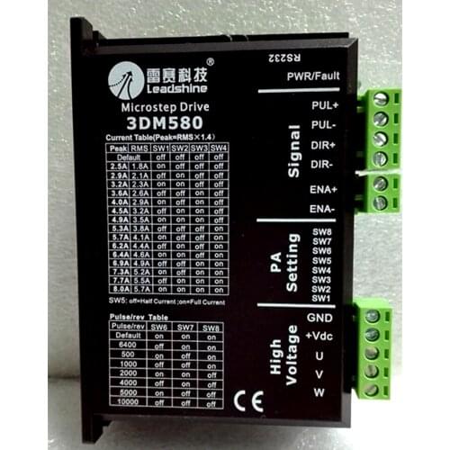 Leadshine 3DM580 3 Phase Stepper Driver for Nema 23 Nema 34 57/86 Stepping Motor CNC Engraving Machine