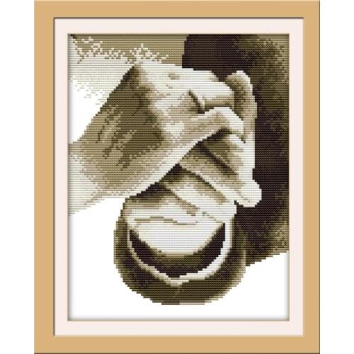 Couple holding hands cross stitch kit count canva print cross stitch 11CT 14CT needlework embroidery kit DIY crafts wedding gift
