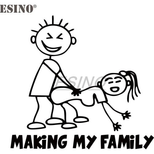 Making My Family Auto Decals Cartoon Car Stickers Car Bumper Sticker Body Decal Funny Creative Pattern Cartoon Stickers Vinyl