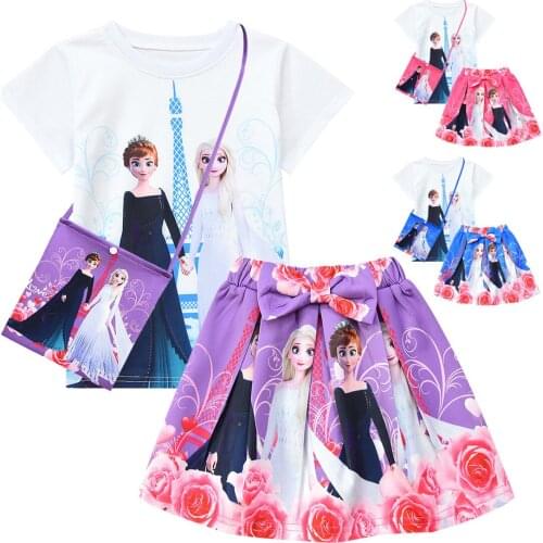 New frozen 2 Anna Elsa Dress Girls Princess Set Cosplay Elza Birthday Party Costumes Princess kids Dress Clothes Suits