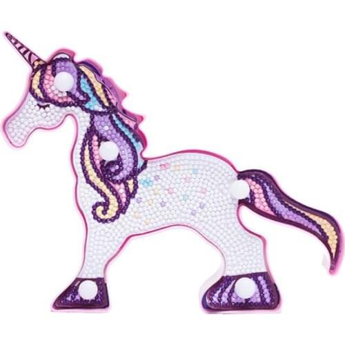 New Lamp LED Diamond Painting Night Light Animal Diamond Embroidery DIY Rhinestones Unicorn Night Lamp Home Decor Gift