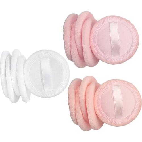 Perfeclan 15pcs Cotton Sponge Powder Puff Beauty Makeup Powder Blending Puff Cosmetic Applicator Compact