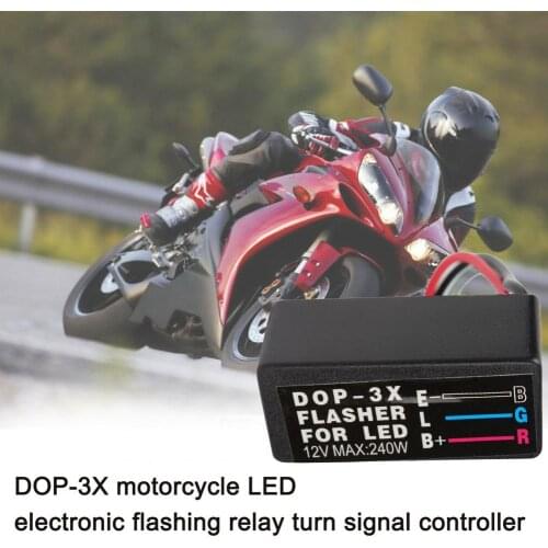 Professional DOP-3X Waterproof Flasher Blinker Relay LED Signal Controller for 12V Cars Motorcycles Accessories Supplies Goods