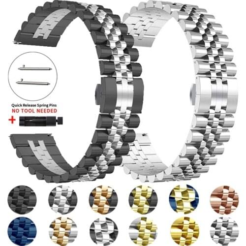 Stainless Steel Strap for Samsung Galaxy Watch 4 Classic 46mm 42mm Watch4 44mm 40mm 3 Active2 Band Bracelet 20mm 22mm Wristbands