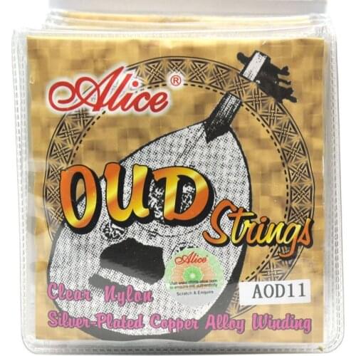 5Sets Alice OUD Strings UD Strings Clear Nylon Silver-Plated Copper Alloy Winding AOD11