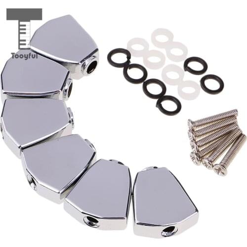 Tooyful Metal Zinc Alloy Guitar Tuning Peg Tuners Machine Head Replacement Button Knobs Handle Guitar Parts Accessory
