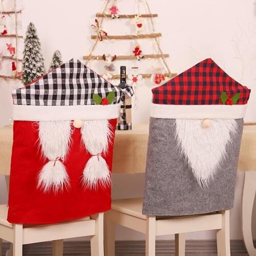 High Quality Easy to Use Creative Cartoon Forest Man Christmas Chair Christmas Chair Back Cover