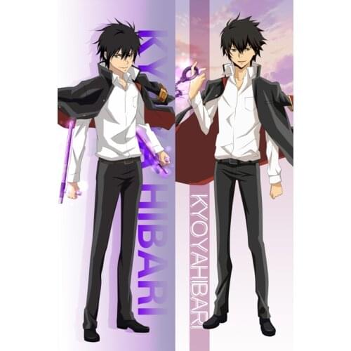 Anime Japanese Katekyo Hitman Reborn Hibari Kyoya Male Pillowcase decorative Pillow Case Hugging Body Bedding