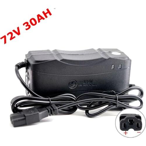72V 30AH Charger Automatic Smart Home Power Charging Adapter E-Bike Scooter Car Lead Acid Battery Charging DC84V 4A US/EU Plug