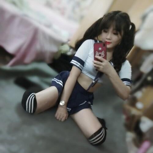 Women Japanese Sex School Uniforms Mini Skirt High School Student JK Suit Sailor Tube Tops Sexy Lingerie Cosplay Costume