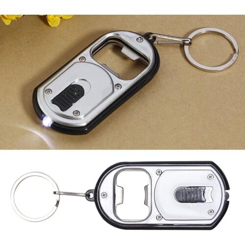 1Pcs Multifunctional Creative LED Light Flashlight Torch Mini Outdoor Keychain Key Ring Wine Bottle Opener