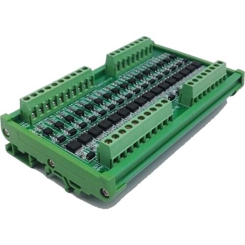 16 Channel PLC Amplifier Board Optocoupler Isolation Board Solid State Relay Module Contactless Solenoid Valve Drive NPN PNP