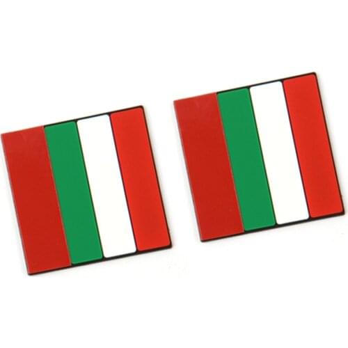 2-10 Pcs Car 3D Sticker Italian flag Emblem Car Sticker Decal Grille Bumper Window Body Auto Styling