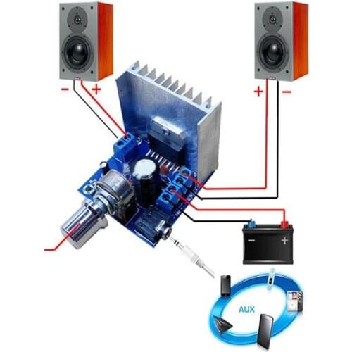 AC/DC 12V TDA7297 2x15W Digital Audio Amplifier Board DIY Dual-Channel Module