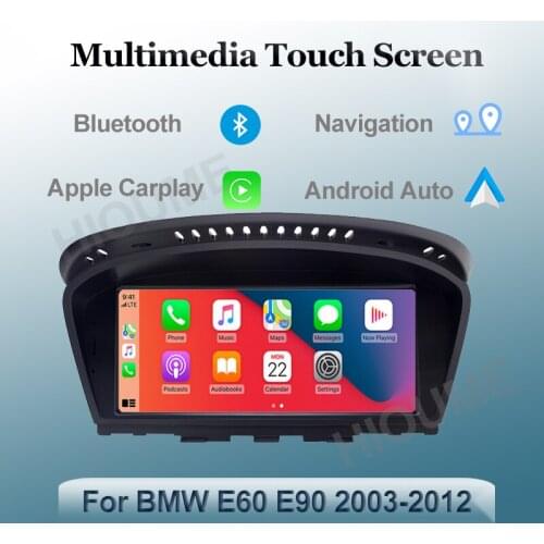 8.8" Wrieless Apple CarPlay Android Auto Car Multimedia For BMW E60 E90(2003-2012) Head unit Rear Camera IOS Iphone