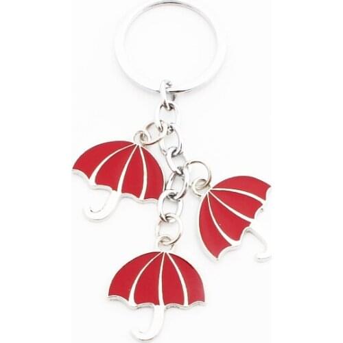 FREE SHIPPING BY DHL 100pcs/lot New Design Zinc Alloy Metal Umbrella Keychains Umbrella Keyrings Umbrella Keyholders Lady Gifts