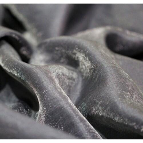 CF485 1m Summer Thin Solid Changeable Grey Tencel Linen Rayon Silk Satin Fabric Womens Fashion Clothing Fabric For DIY Material