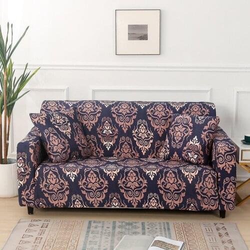 New Printing Stretch Sofa Cover Protector Modern Polyester Sofa Couch Anti-dust Slipcovers 1/2/3/4 Seater For Living Room F8666