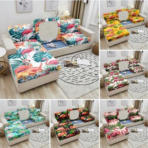 Flamingo Printed Slipcover Stretch Sofa Seat Cover Living Room Furniture Protector Elastic Sofa Couch Cover 1/2/3/4 Seat
