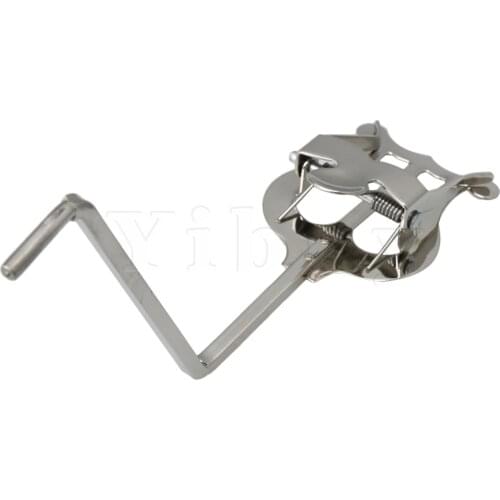 Yibuy Sax Sheet Music Clip Holder Clamp-On Holder Lyre for Alto Tenor Saxophone Band Saxophone Parts Silver