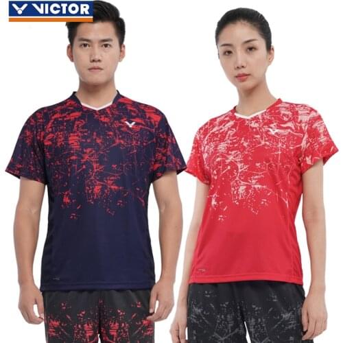 Victor Badminton Suit Quick-drying Jacket Summer Mens and Womens Competition Suit Short-sleeved T-shirt