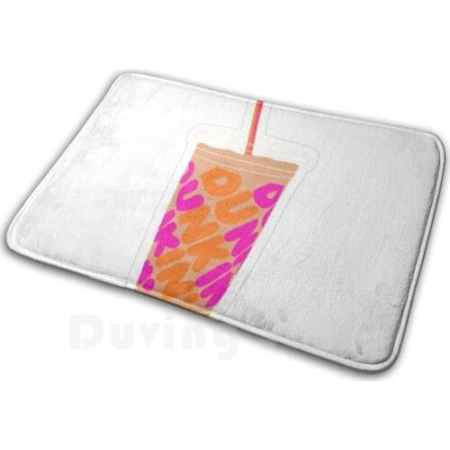 Dunkin Cup Mat Rug Carpet Anti-Slip Floor Mats Bedroom Charli Damelio Dixie Damelio Addison Rae Avani Gregg Lopez Brothers Tony