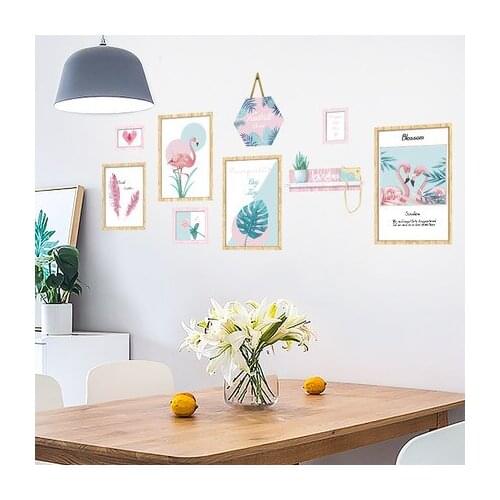 65*105cm Flamingo Modular Painting Wall Sticker Nordic Style Paintings for Living Room Bedroom Poster and Print Wall Art