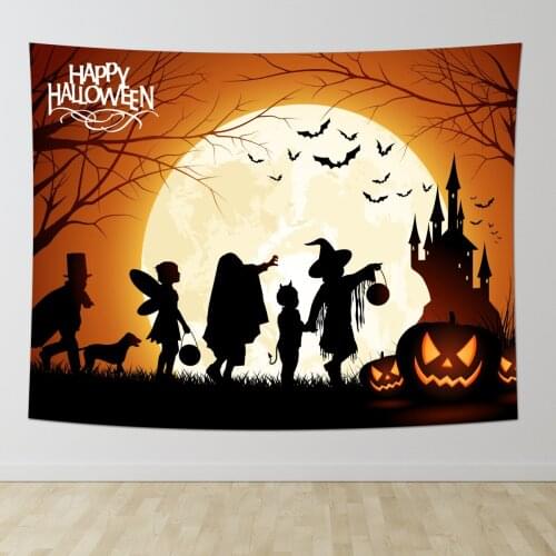 Wall Tapestry Halloween Party Wall Decorations Carnival Tapestry Before Christmas Home Decoration Can Be Customized