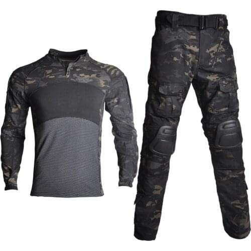 Newest Tactical Long Sleeve Shirt Military High Quality Gym Camouflage Army Long Sleeve tee Soldiers Combat Clothing Hunting