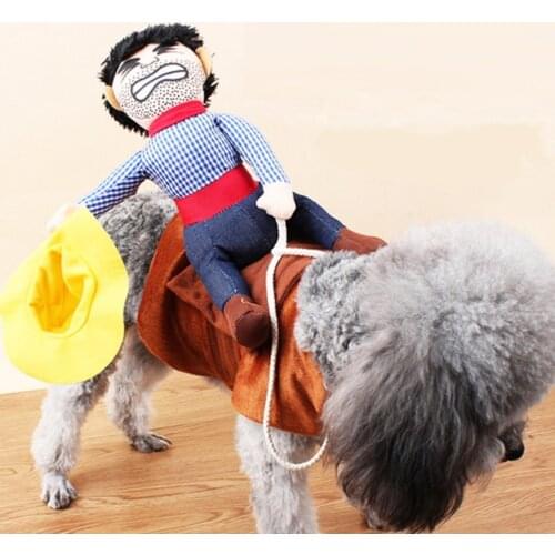 Novelty Halloween Dog Costumes Pet Clothes Cowboy Dressing up Jacket Coats for Dogs Funny French Bulldog Chihuahua Pug Clothing