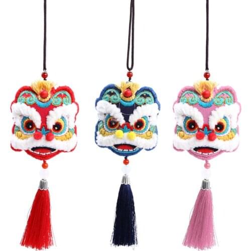 New Amulet Lucky Fortune Lion Pendant DIY Embroidery Kit Handmade Material Bag Pack